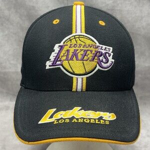 Vintage Los Angeles Lakers Hat Strapback Black Twins Enterprise Wool Blend 90s